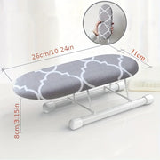 Tabla de planchar floral compacta portátil con soporte para mangas, plegable, resistente al calor, rosa y verde