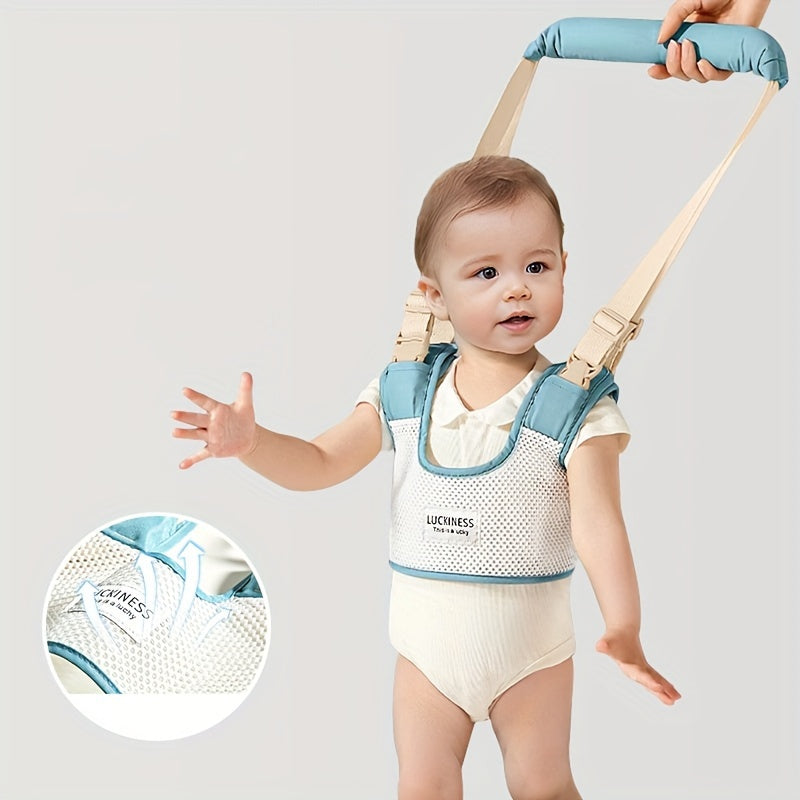 Baby Blue Adjustable Baby Walker Harness Anti-Fall Walking Support Belt for Babies 0-3 Years