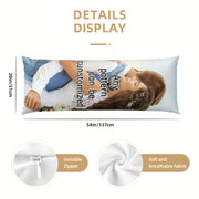 Personalized Double-Sided Body Pillowcase 50x137cm Short Plush Breathable Couple Gift