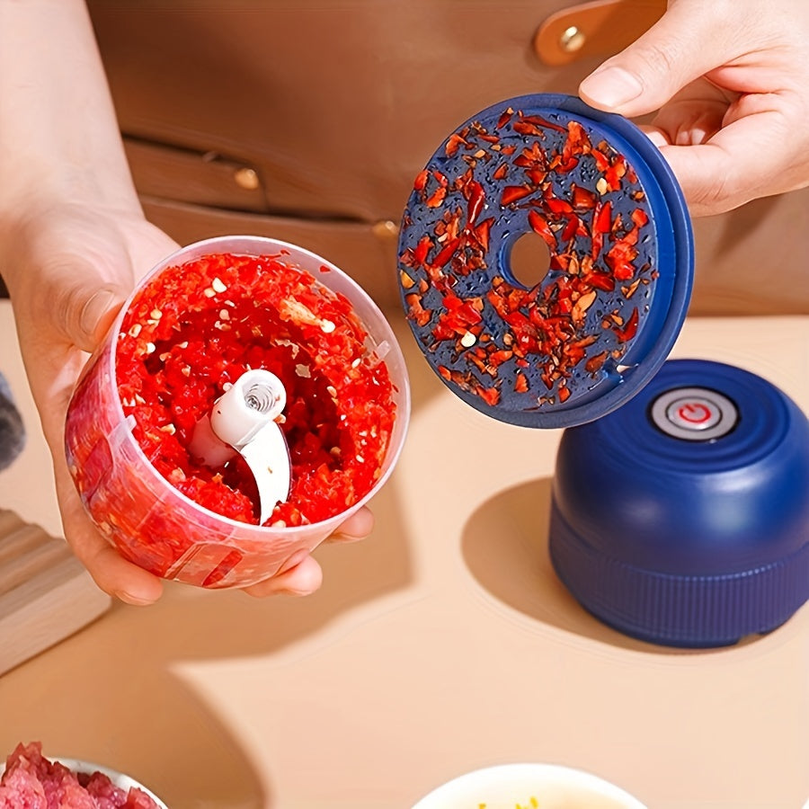 250ml Electric Mini Garlic Chopper USB Meat Grinder for Ginger and Vegetables