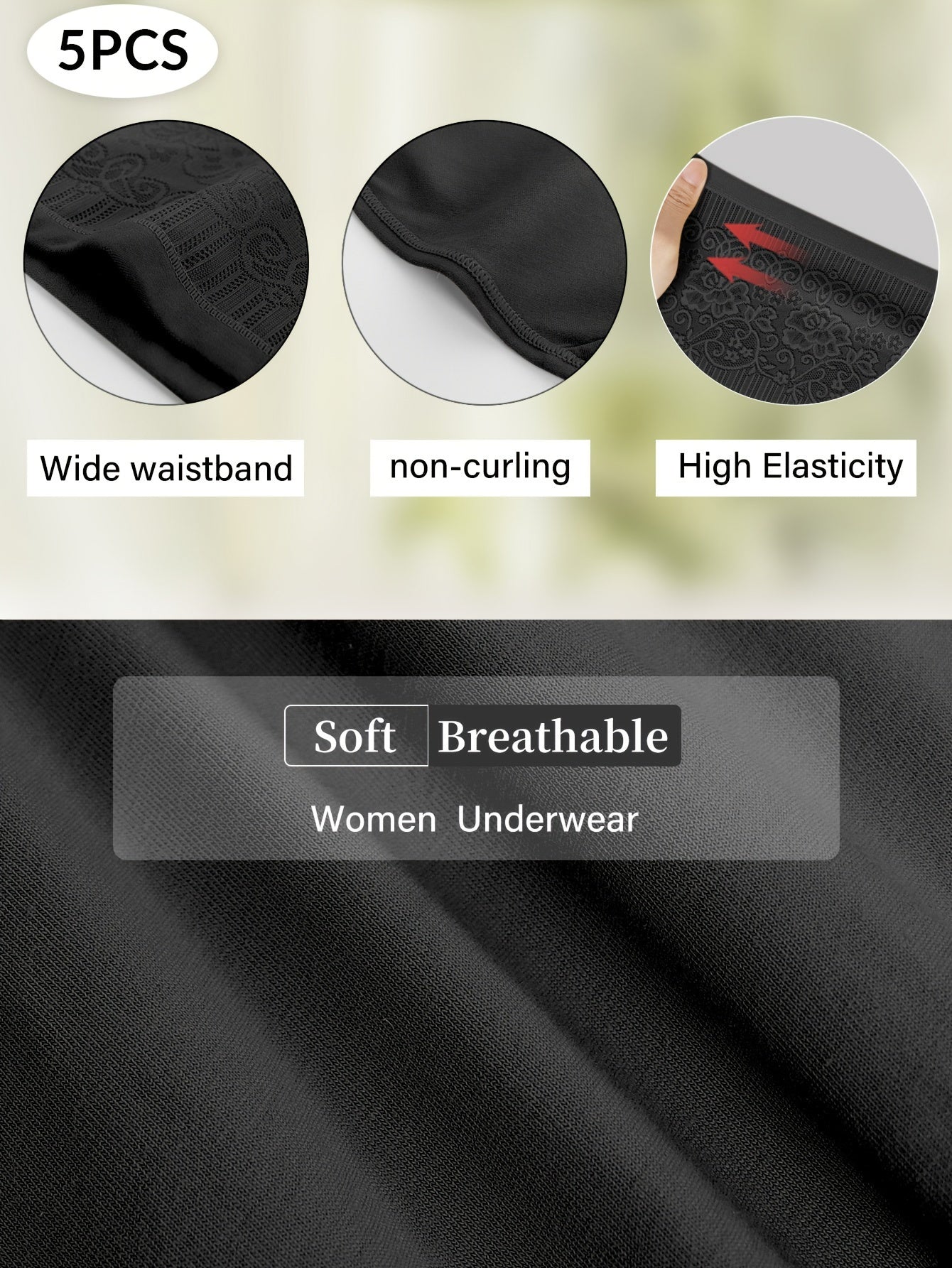 Women's High Waist Panties Tummy Control Jacquard Hip Lift Comfort