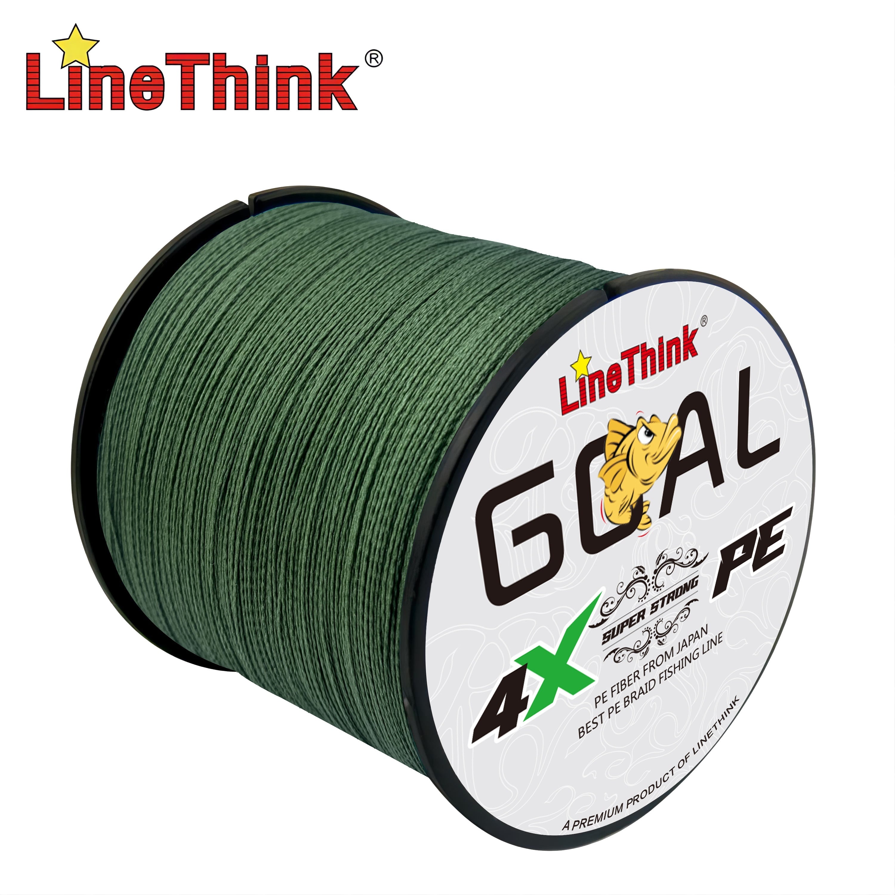 Durable 4-Strand Braided PE Fishing Line 500m Sea Fishing Green