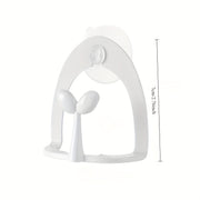 Organizador de fregadero de plástico con ventosa y almacenamiento abierto para esponjas y jabón