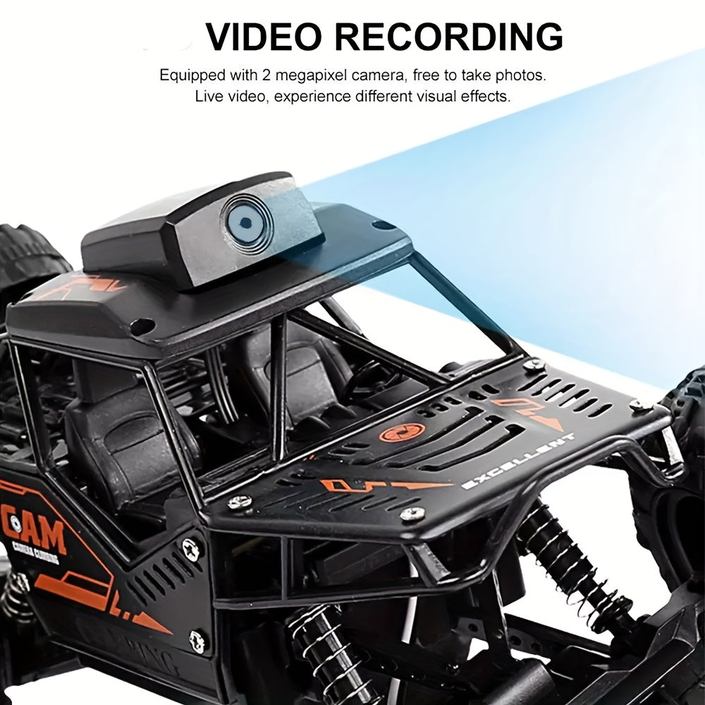 Coche RC inalámbrico con cámara 720P, control remoto WiFi con detección de gravedad para niños de 6+