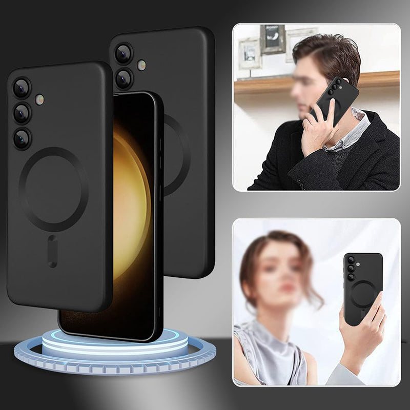 Soft Matte Magnetic Phone Case for Samsung Galaxy S20 FE S21 S22 S23 S24 Ultra Plus Camera Lens Protector