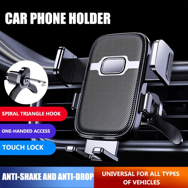 Adjustable Car Phone Holder Mount Black ABS Silicone 360° Rotatable