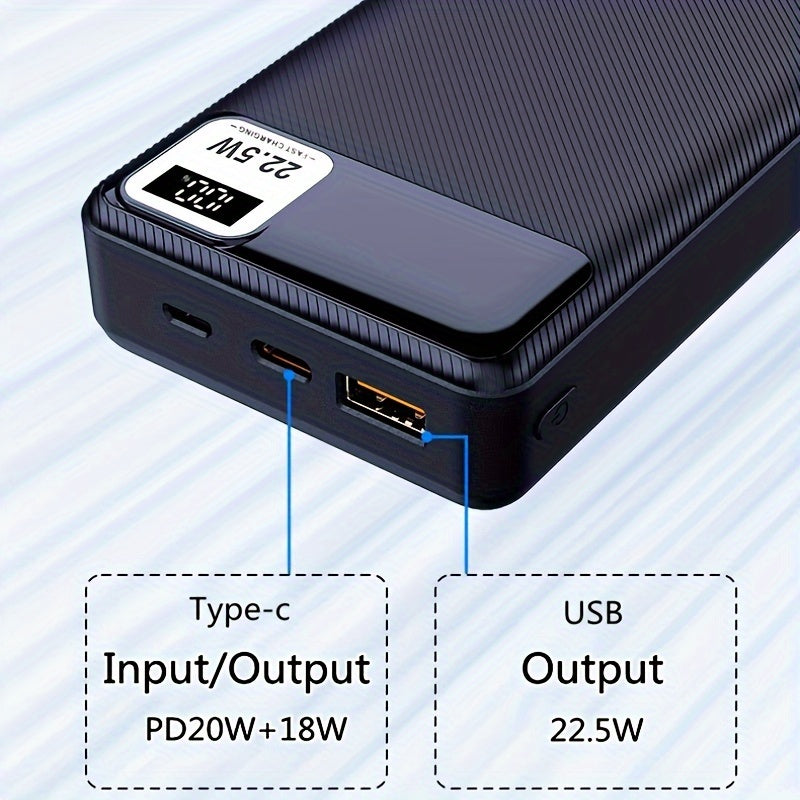 20000mAh Portable Power Bank with PD20W and USB22.5W Fast Charging