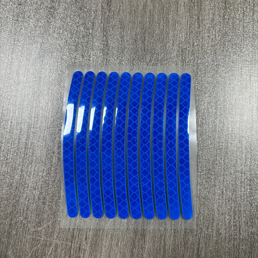 20pcs Reflective Wheel Hub Stickers Glow-in-the-Dark Safety Decals for Cars, Motorcycles, Bicycles