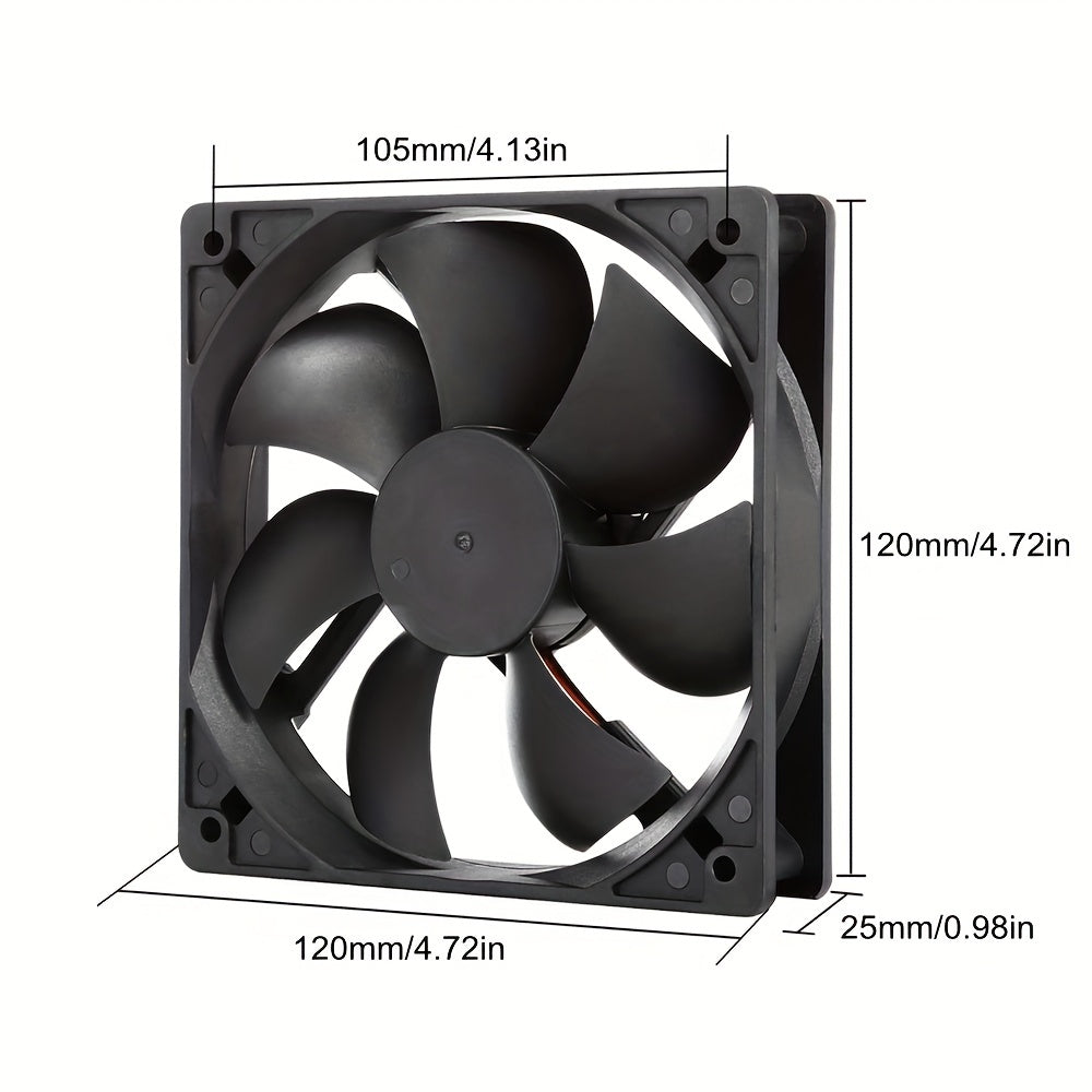 120mm DC Cooling Fan for Laptops PCs and Computer Cases 92.3 CFM 37.2 dBA