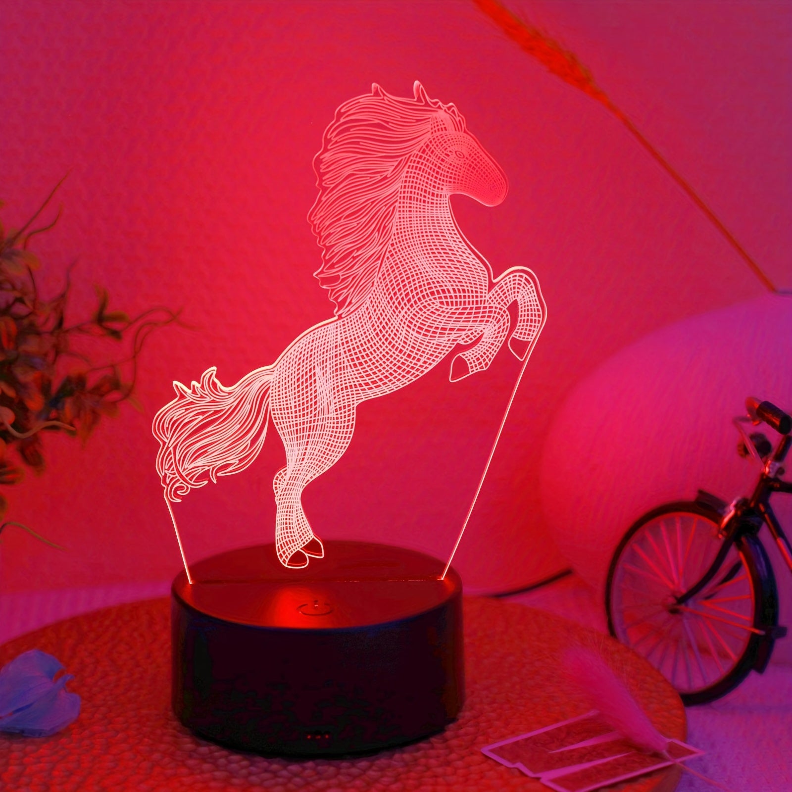3D Jumping Horse Night Light for Desk or Bedroom Decor