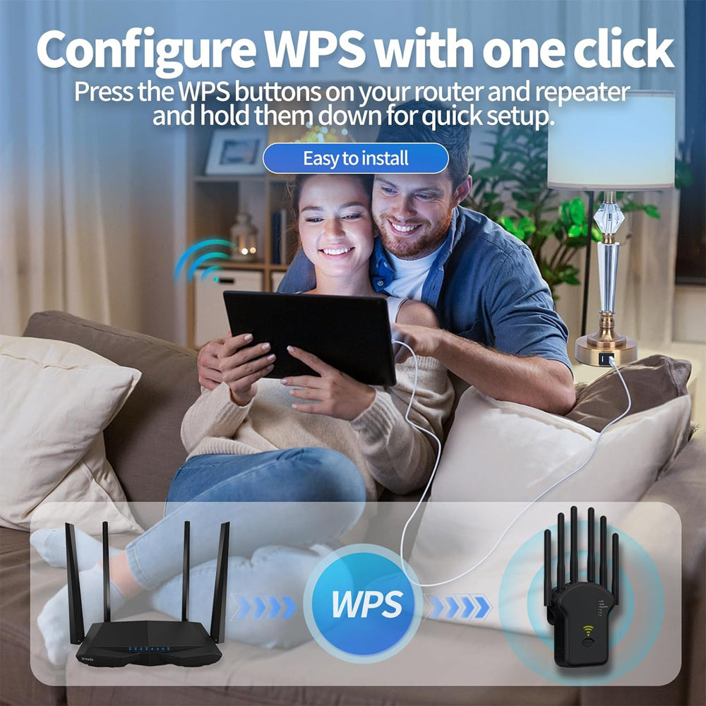 Wi-Fi Signal Booster 300Mbps 2.4GHz Wireless Range Extender for Home