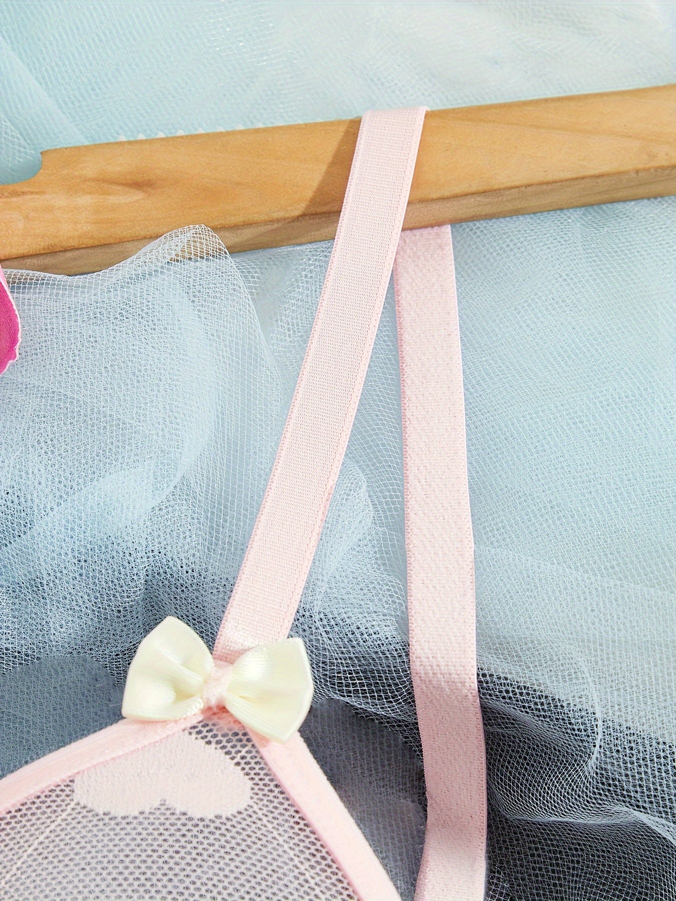 Women's Lace Satin Lingerie Set with Underwire and Adjustable Straps