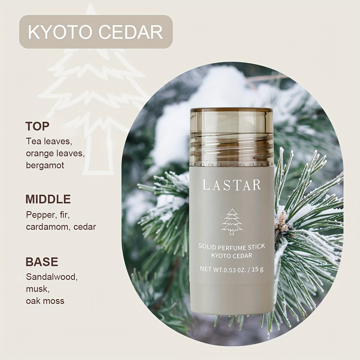 Unisex Deodorant Balm with Cedar Scent Natural Fruit Floral Fragrance Portable Solid Summer Fresh