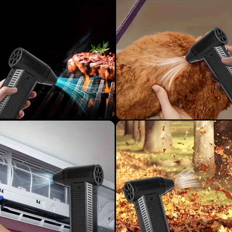 Portable Rechargeable Electric Fan with High-Speed Jet Air Blaster 8000mAh Battery for Camping and Outdoor Activities