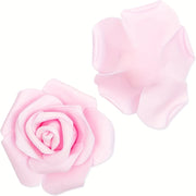 50pcs Artificial Rose Flower Heads Light Pink 7cm for Wedding Centerpieces and Home Decor