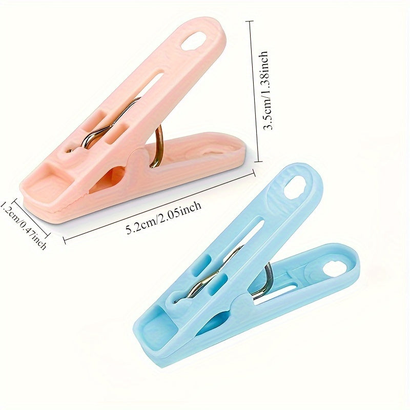 Set de pinzas de ropa de plástico mini con cesta de almacenamiento para secar calcetines y artículos del hogar