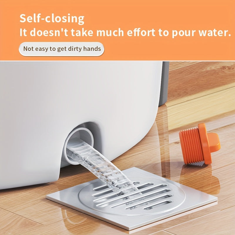 360° Rotating Mop Bucket System with 5 Fiber Mop Heads and Adjustable Handle