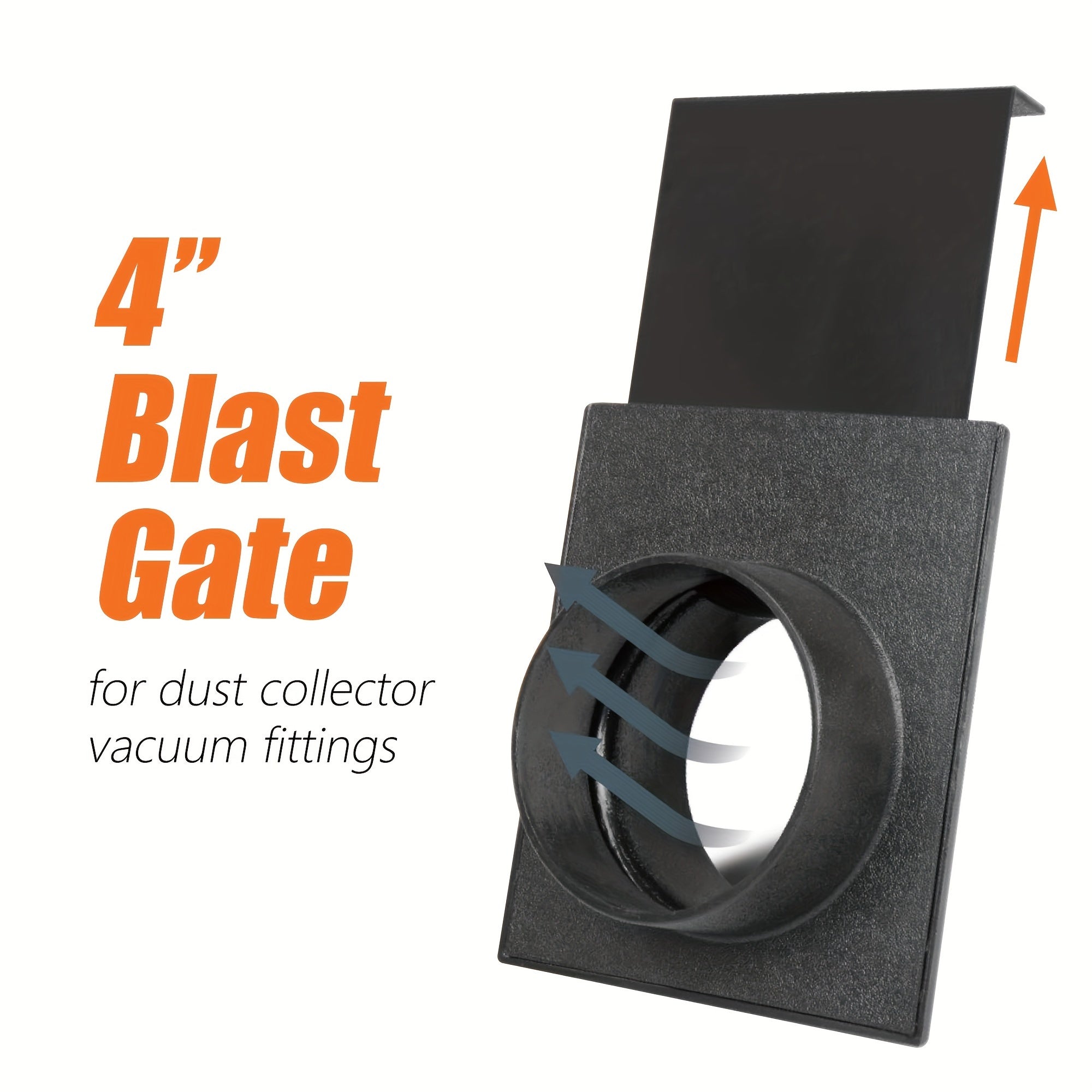 10.16cm Manual Dust Collection Blast Gate Sliding Gate Control No Electricity Needed