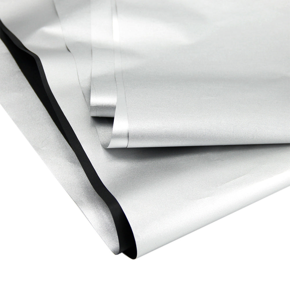 Lightweight Blackout Curtain Fabric Waterproof Polyester Grey 100 Shading