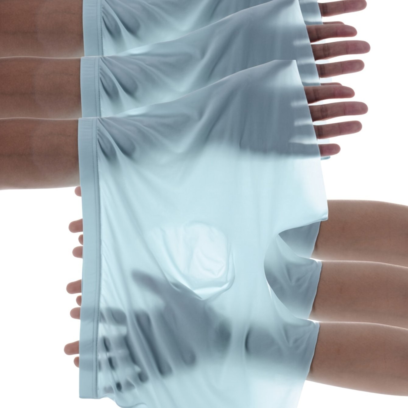 Pack de 3 bóxers semi-translúcidos para hombre de algodón-poliéster transpirable con elastano