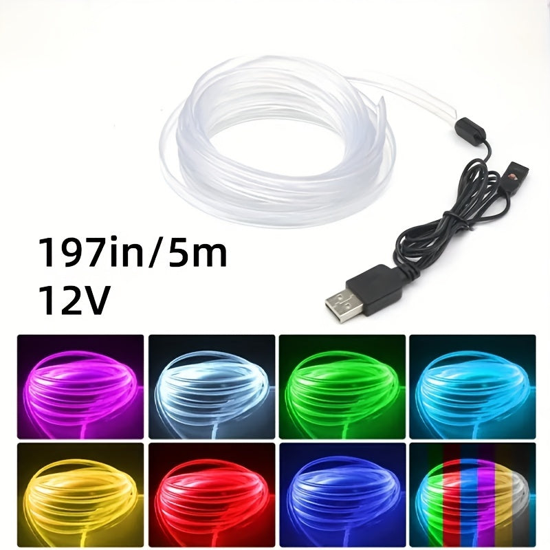 Car Interior LED Strip Lights 7 Colors RGB Flexible Ambient Lighting