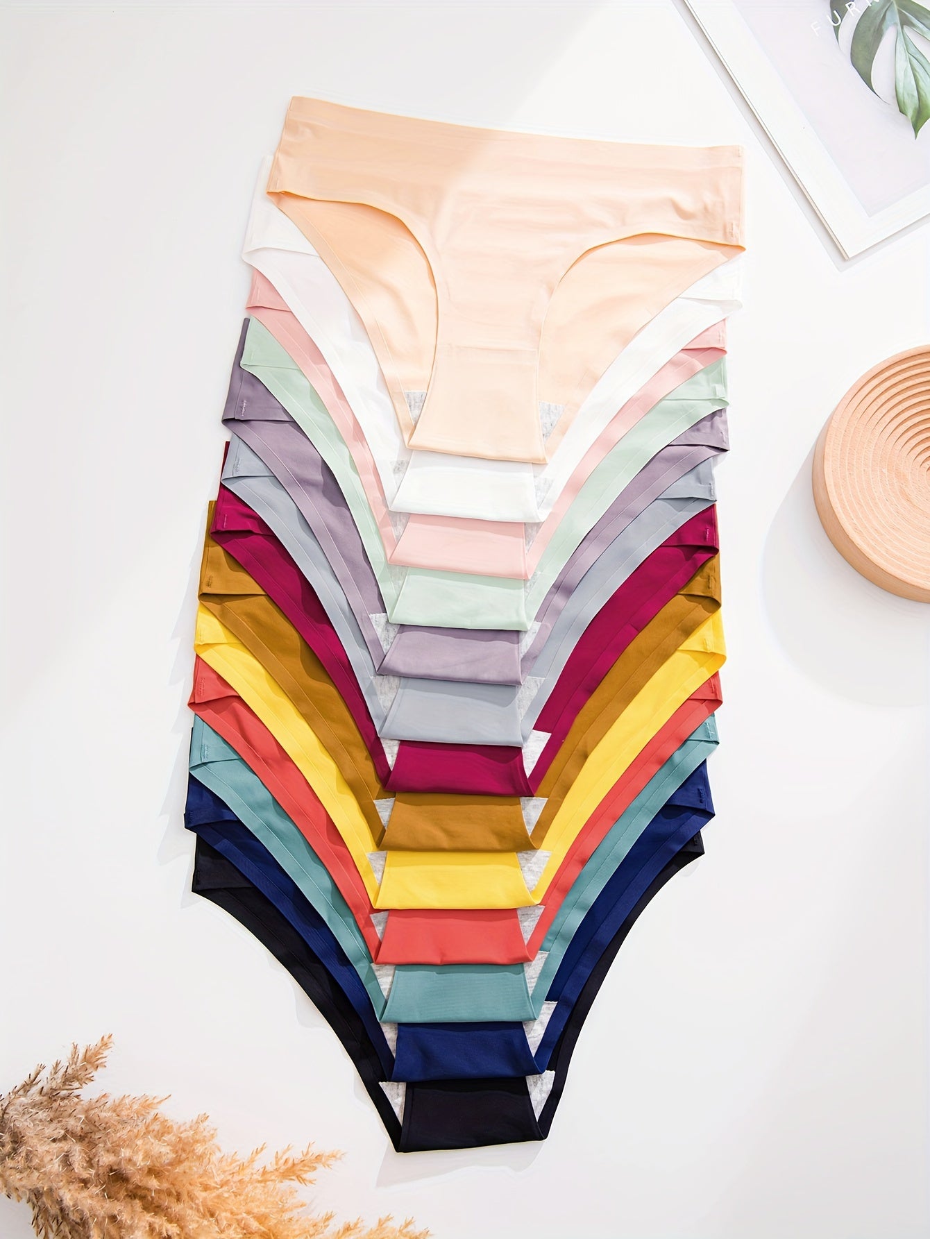 Women’s Seamless Low-Rise Briefs Pack of 13 Soft Stretchy Underwear for Comfortable Daily Wear