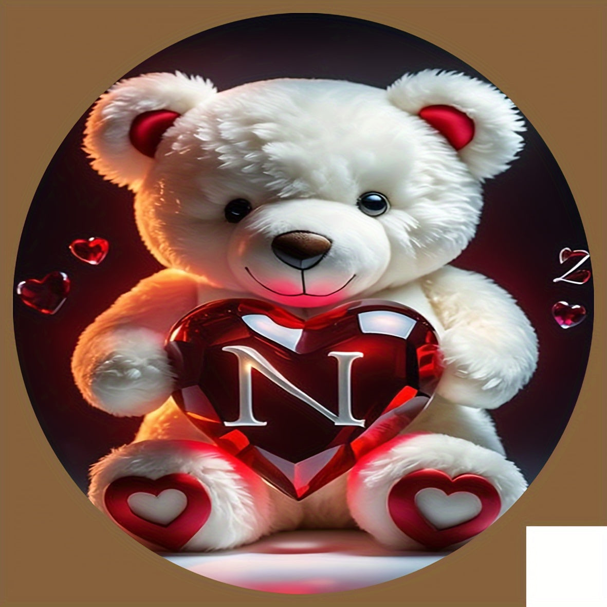 Animal Series Bear Alphabet Wooden Coaster for Drinks and Gifts