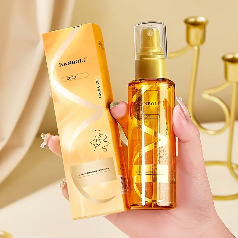 Mavjuda bo'lmagan go'zallik yechimi sifatida 100ml shishada taqdim etilgan hashamatli soch parfyum spreyi yumshatadi, oziqlantiradi, qizg'inlikni tinchlantiradi, statikani oldini oladi va uzoq muddatli hidni ta'minlaydi.