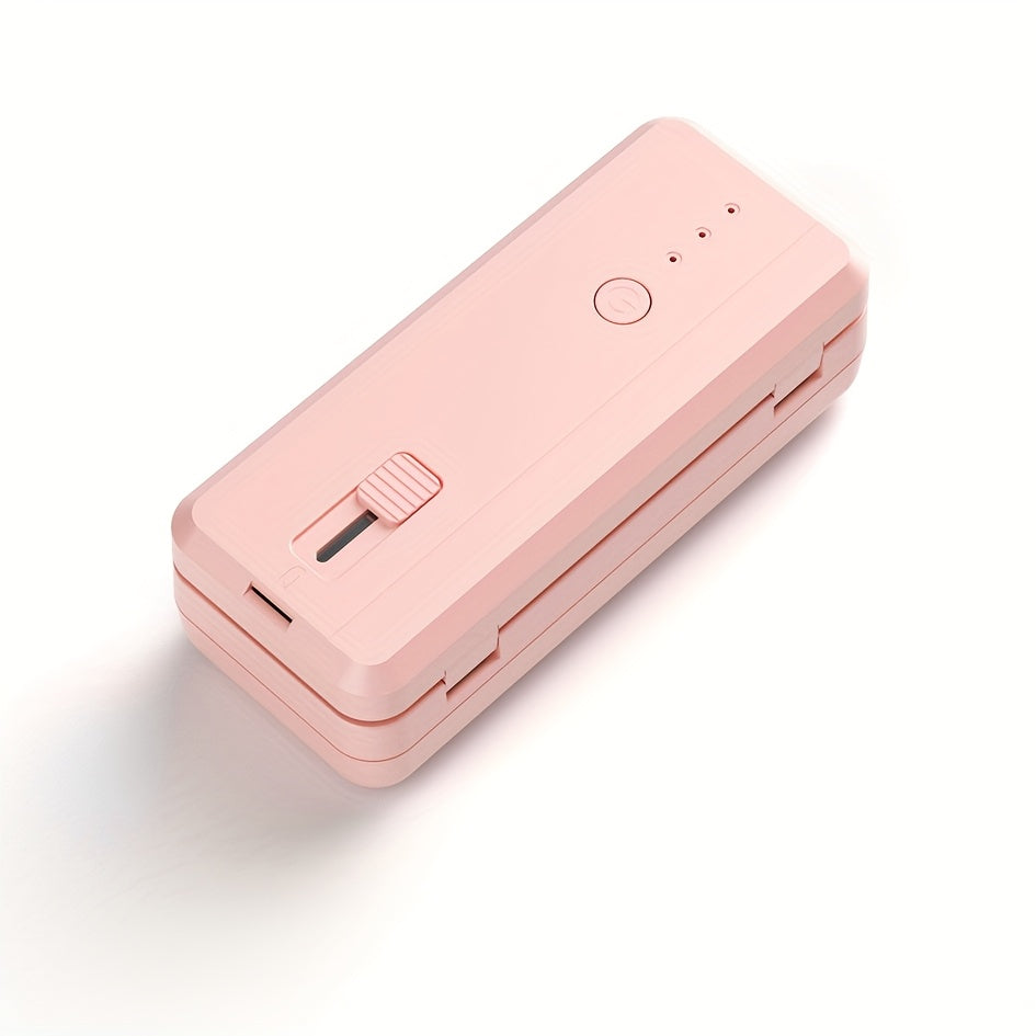 Мини-USB перезаряжаемый запайщик для пакетов с закусками, портативный компактный белый инструмент для запайки продуктов