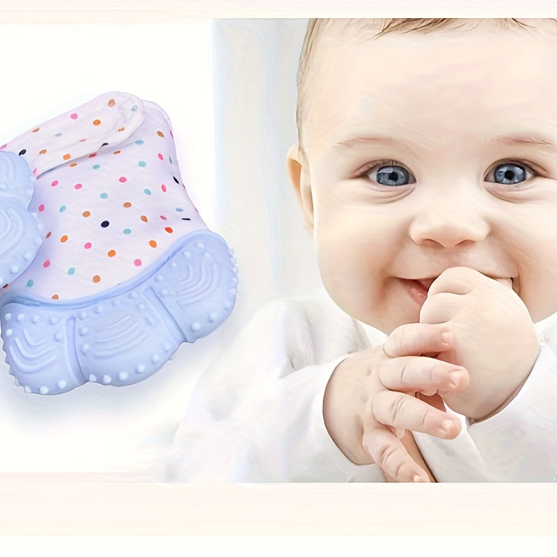 Soft Silicone Baby Teething Glove Oval-Shaped Chewing Gums Safe Washable Gift