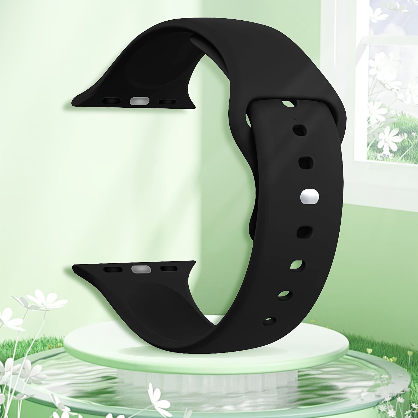 Waterproof Silicone Sport Watch Band for iWatch 38mm-46mm Compatible with Series SE/10/9/8/7/6/5/4/3/2/1