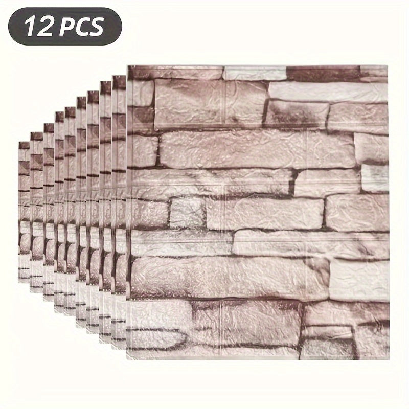 Self-Adhesive Foam Wall Panels Marble Pattern Waterproof Mold-Resistant Reusable for Living Room Bedroom Kitchen