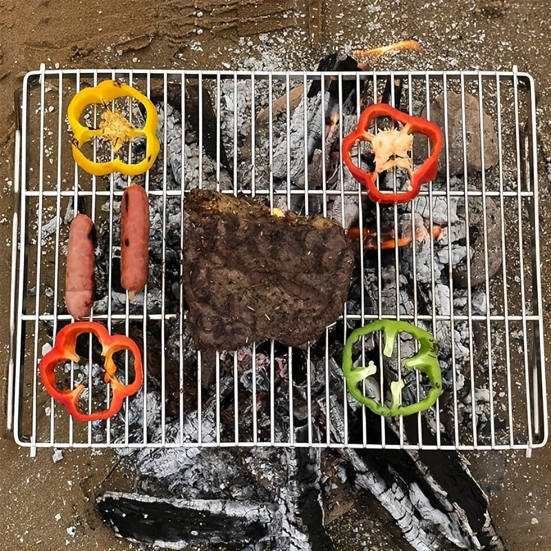 Extra Large Folding Stainless Steel Grill for Camping and BBQs