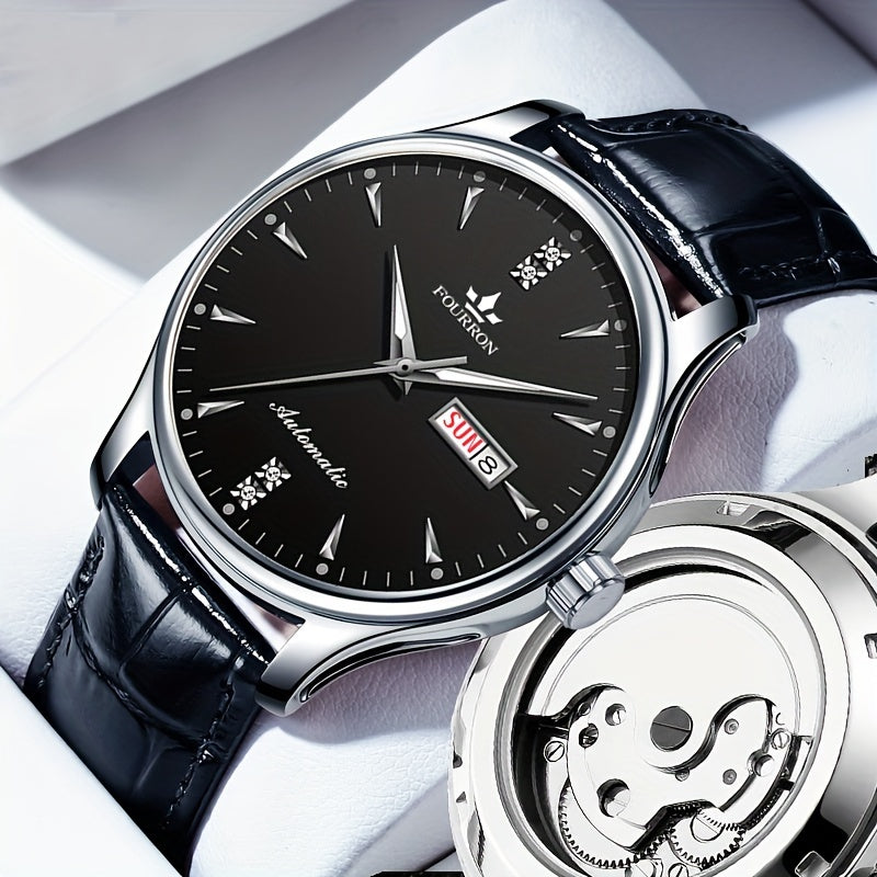 Men's Quartz Watch with Night Light Calendar and Multifunctional Features for Casual and Business Use