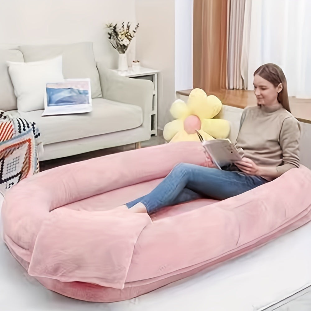 O'rta va katta zotlar uchun xotira ko'pig'i bilan to'ldirilgan va yuvilishi mumkin bo'lgan qopqoq bilan katta o'lchamdagi inson va uy hayvoni yotoq.