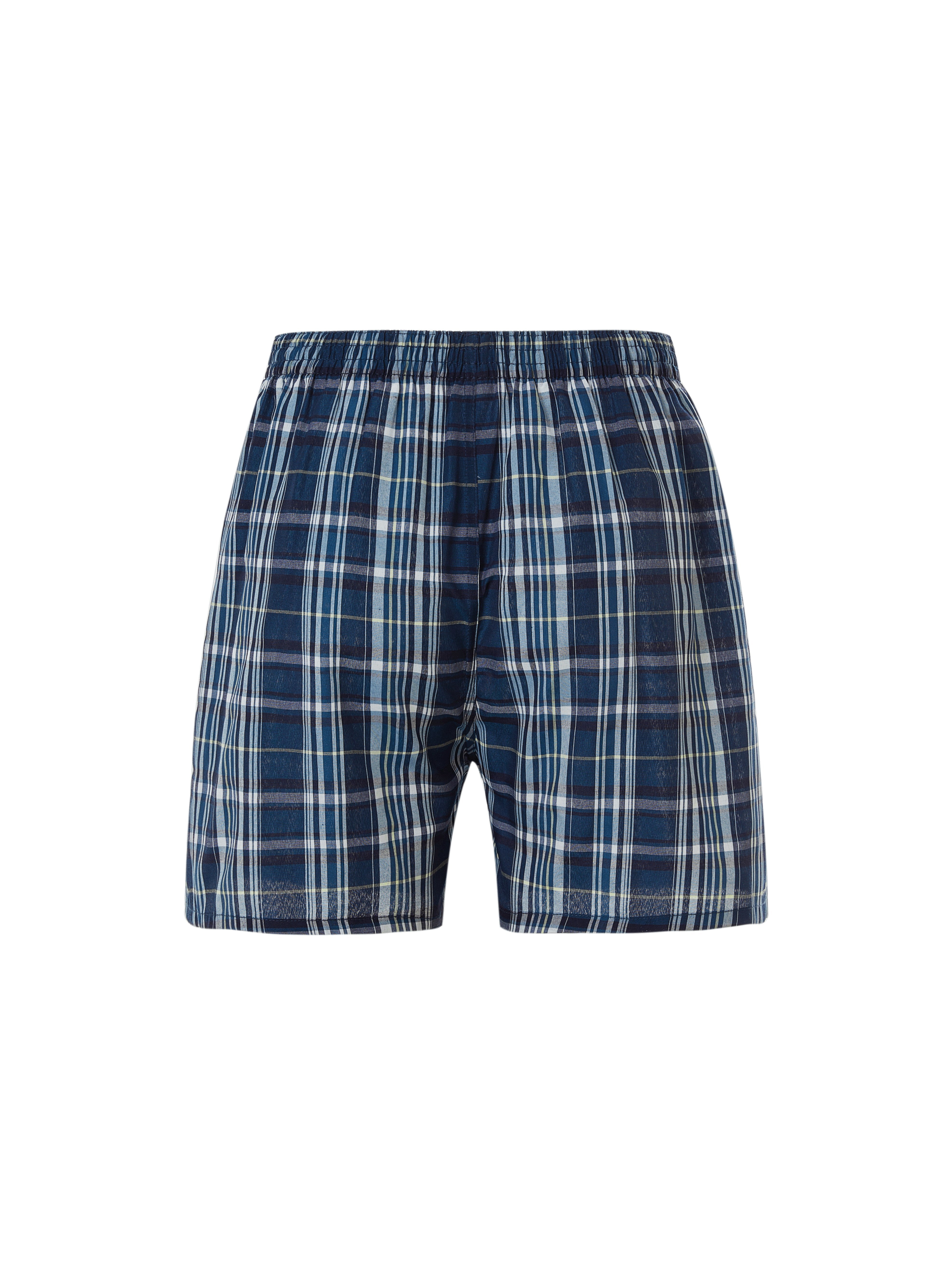 6 Pack Plus Size Men's Plaid Cotton Blend Boxer Shorts Loose Fit Casual