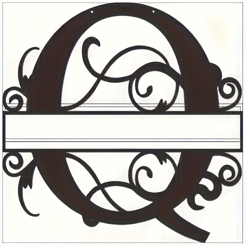 Personalized Last Name Sign with Split Letter Design for Front Door or Garden Decor