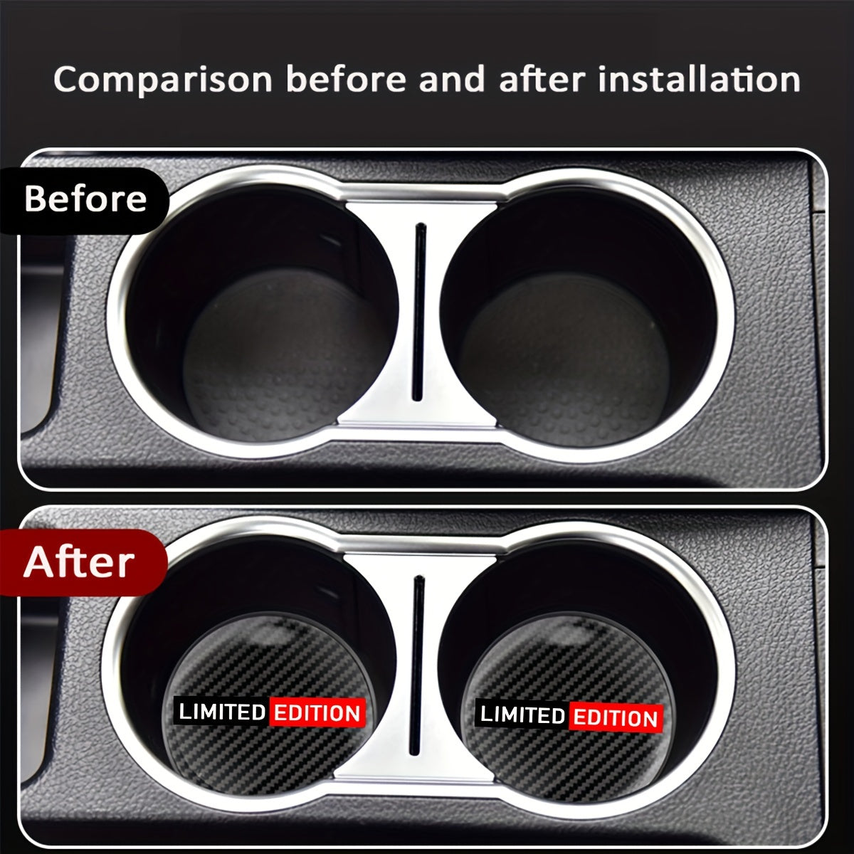 Подставка под стакан для автомобиля с противоскользящим вставкой универсального размера