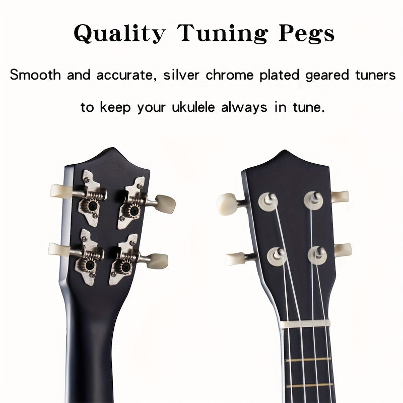 Сопрано-укулеле 21 дюйм, корпус из липы, несколько цветов