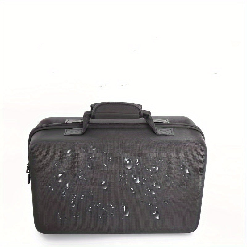 Waterproof EVA Carrying Case for PS5 and PS5 Slim with Shoulder Strap Black