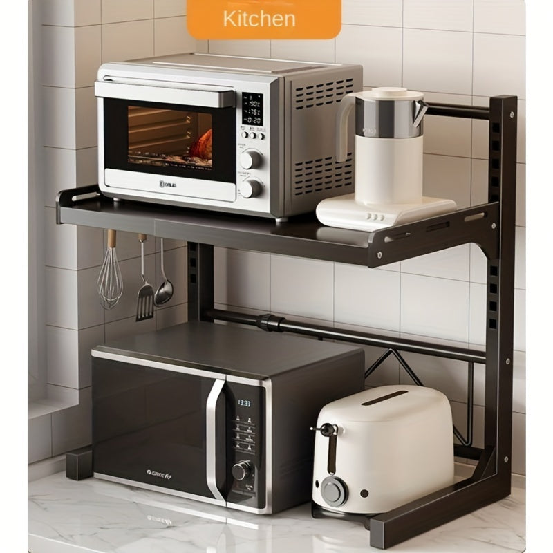 Expandable Metal Kitchen Shelf Rack for Microwave and Appliances