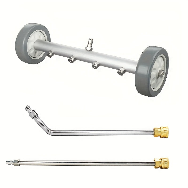 Conjunto de limpiador de agua a alta presión con doble función para chasis de coche y lavado a presión de 16 pulgadas