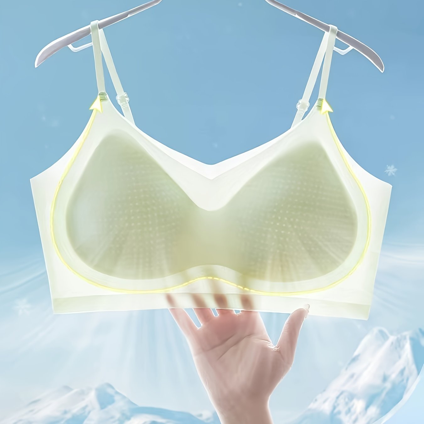 Wireless Cami Bra for Women with Push-Up Full Coverage Removable Pads Nylon Elastane