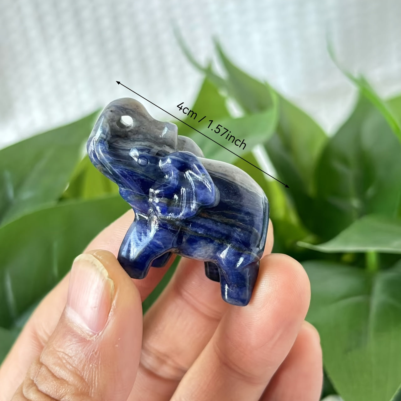Crystal Carving Elephant Ornament 40mm Natural Crystal Stone Home Decor Gift