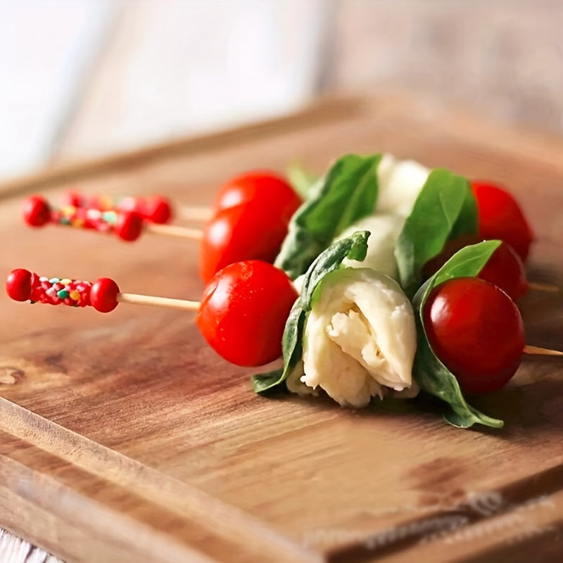 12cm Bamboo Fruit Forks for Wedding Party Decoration