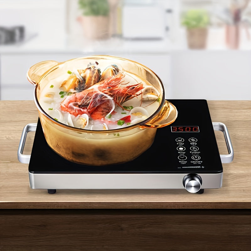 Portable 2000W Infrared Hot Plate Touch Control Anti-Scald Handles for Home Office Camping