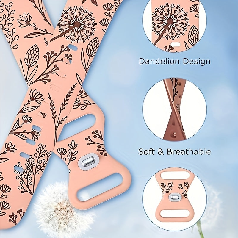 3D Engraved Silicone Sport Watch Band Waterproof Soft Strap with Butterfly Clasp for Apple Watch Series