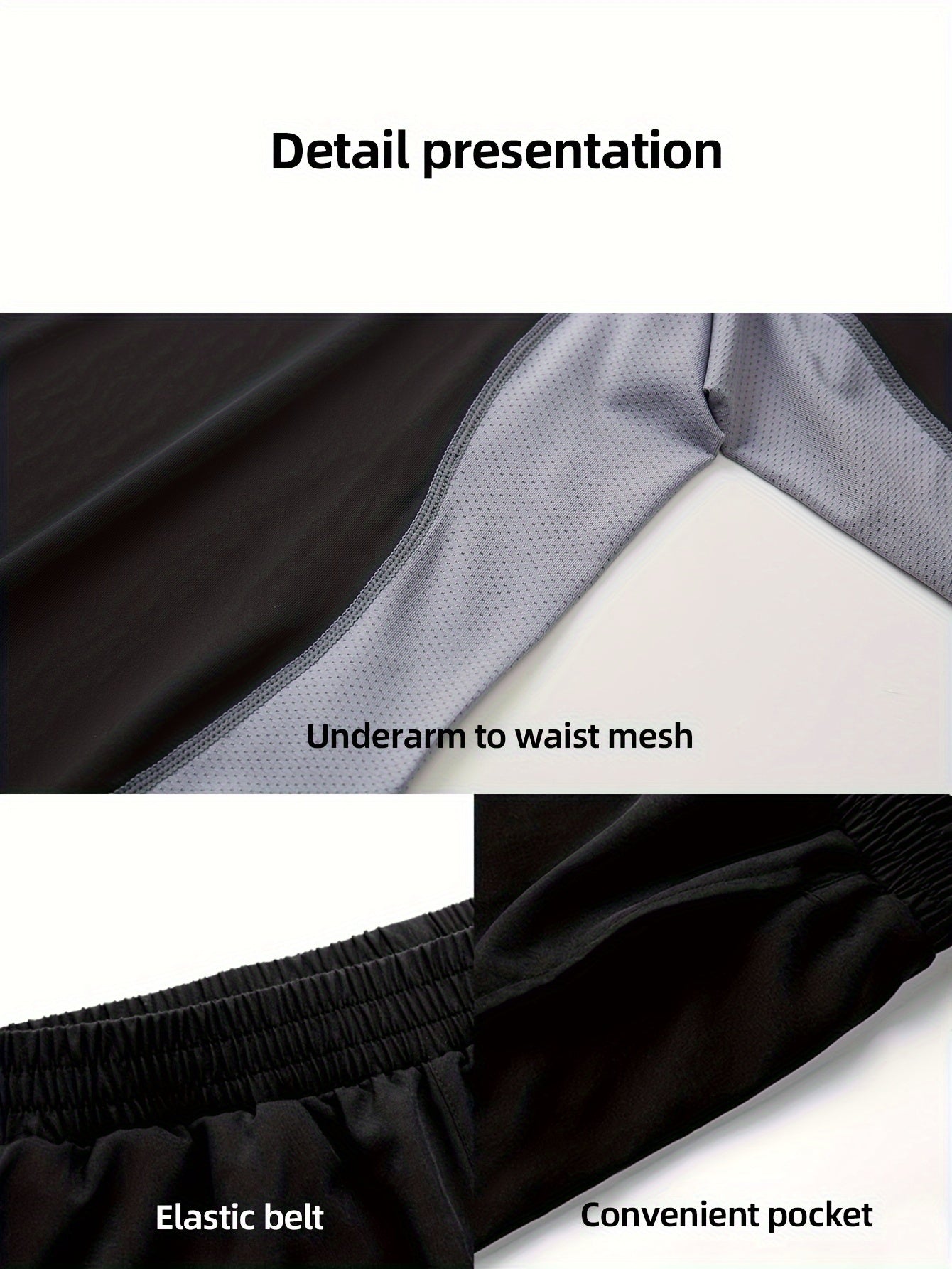 Men's Athletic Set Long Sleeve Mesh Top and Skinny Fit Polyester Spandex Pants for Running Basketball Hiking Training