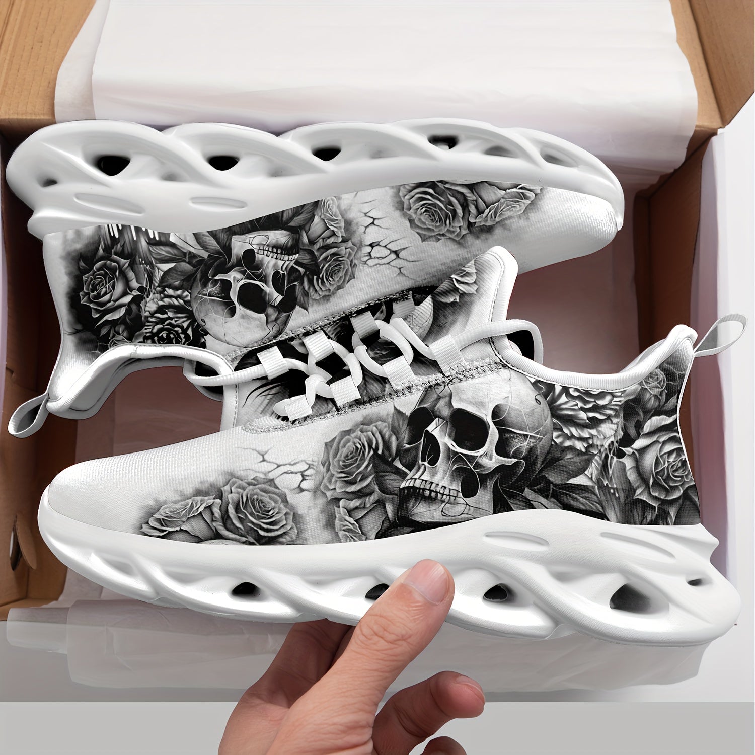 Men's Casual Slip-On Sneakers for Plus Size Non-Slip Shock Absorption Fabric Upper