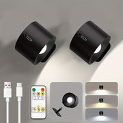 LED Wall Light with Rechargeable Battery, Adjustable Brightness and Color Temperature